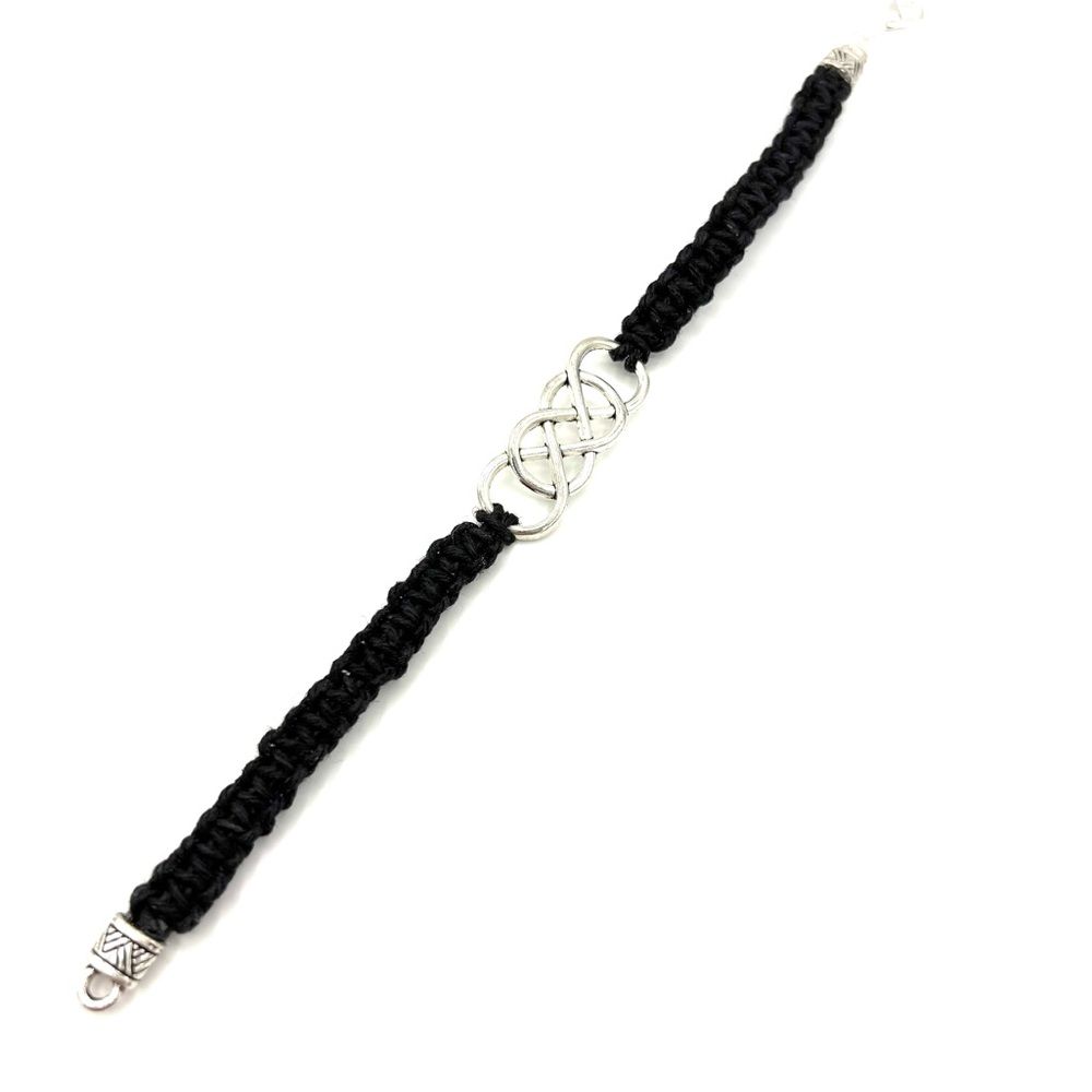 Hand Crafted Black and Silver Celtic Knot Bracelet - Picture 7 of 9